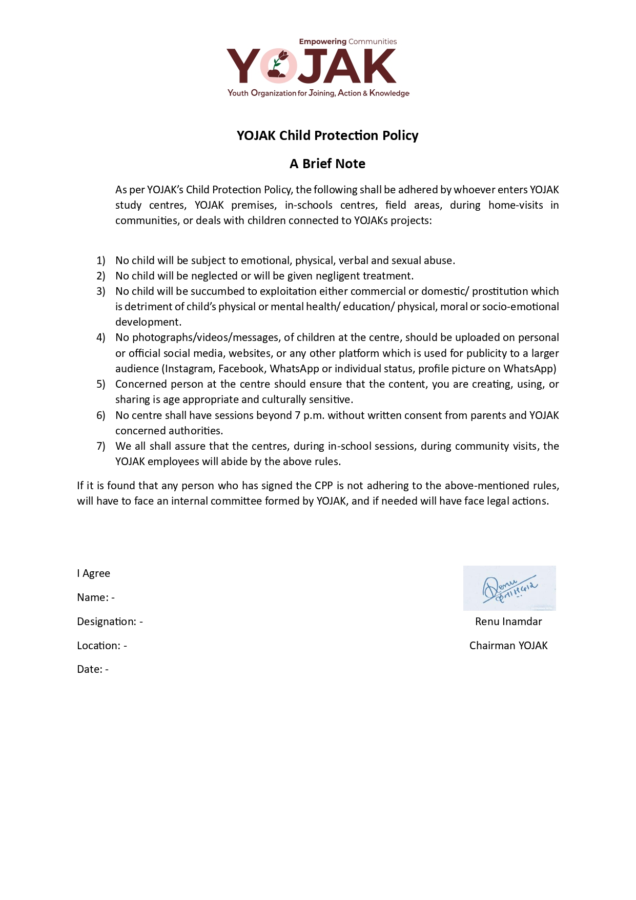 Policy 1 Cover